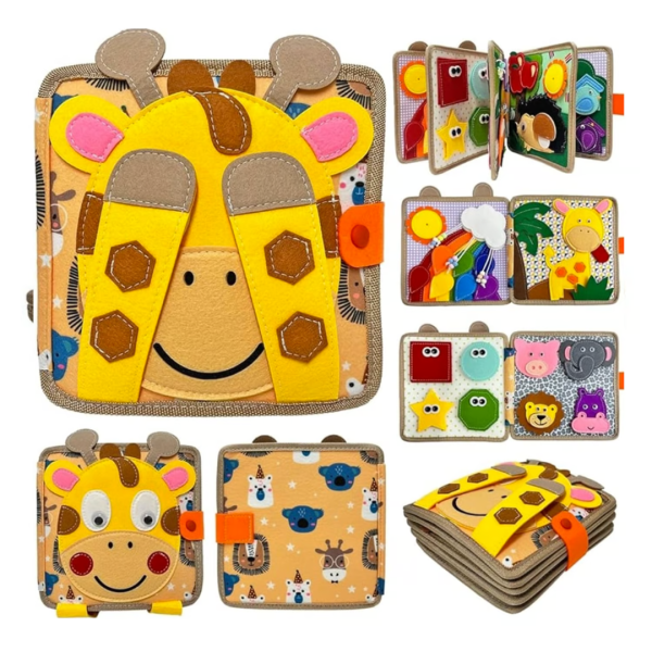 Libro Jirafa con Actividades Montessori